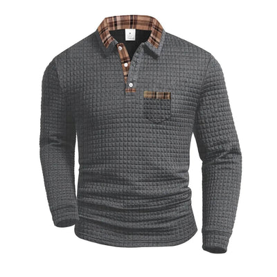 Milan | Trendy men's long-sleeved shirt with pattern
