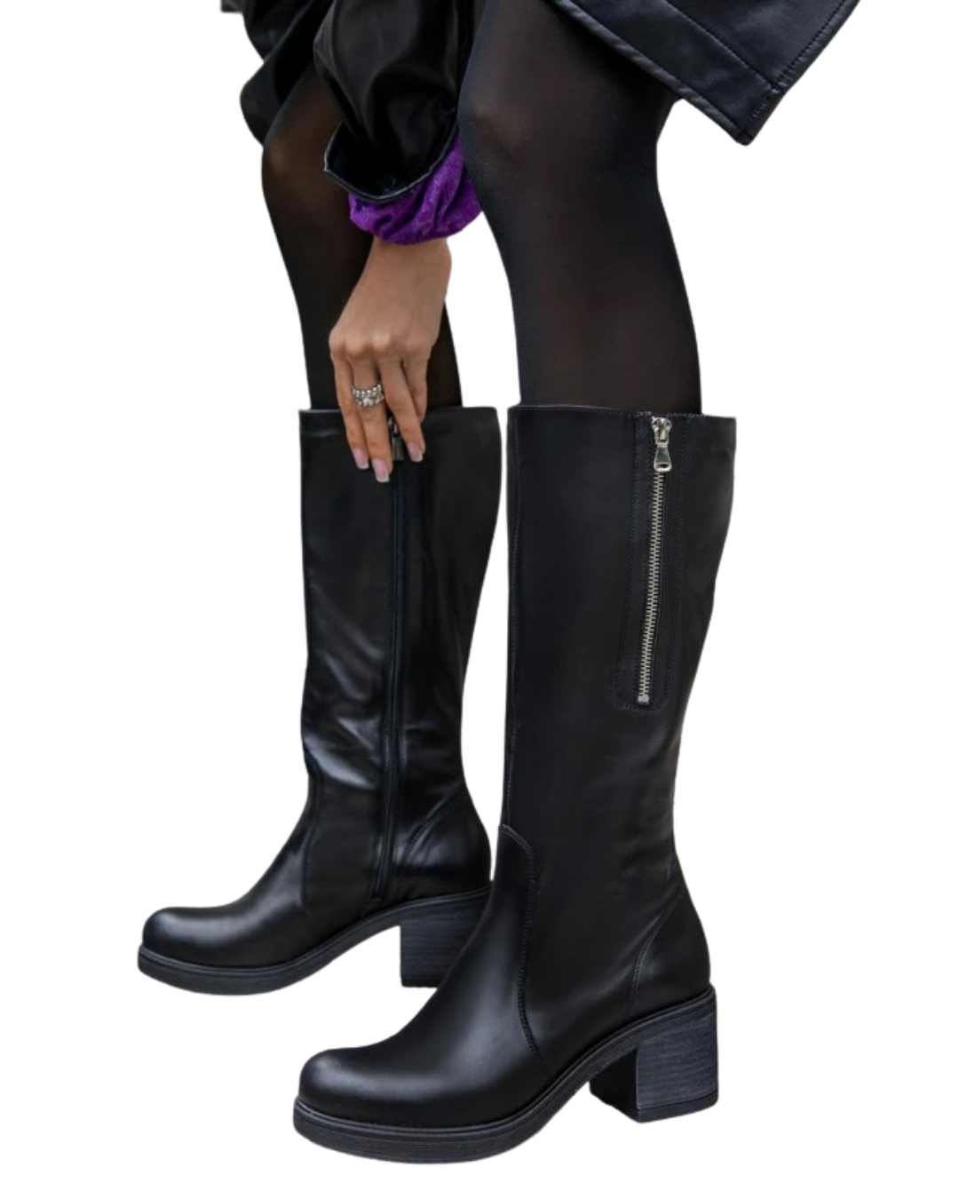 Amelia | Stylish leather boots with comfortable heels