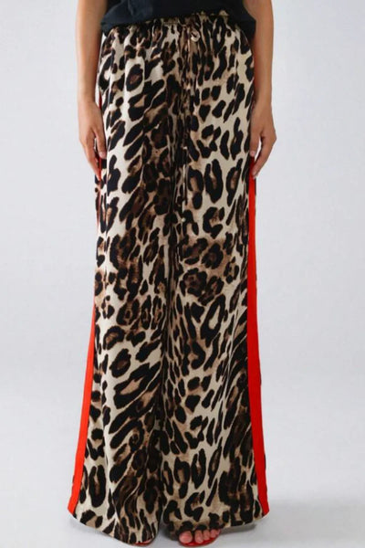 Claudia | Stylish trousers with leopard print and stripes