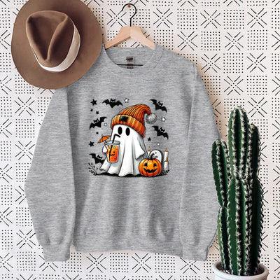 NovaWeen | Cosy Halloween sweatshirt with ghost print