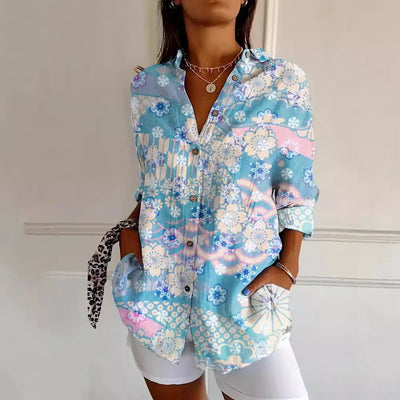 Natalie | Blouse with colourful pattern in a modern look