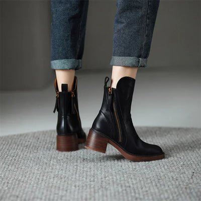 Gracia | Leather ankle boots with a timeless silhouette