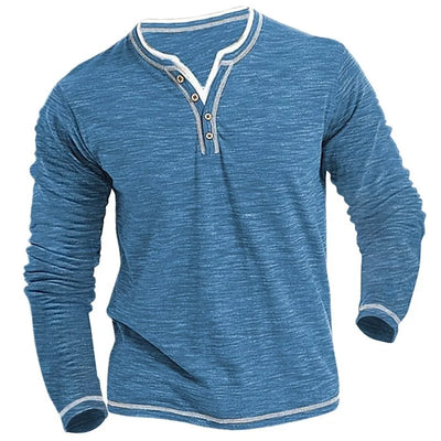 Lukas | Men's long-sleeved shirt with V-neck