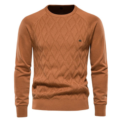 Leon | Timeless jumper for men with diamond pattern