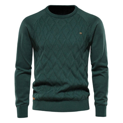 Leon | Timeless jumper for men with diamond pattern