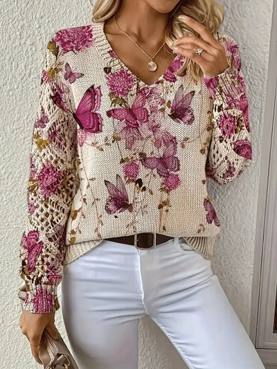 Jonas | Classic jumper with floral pattern