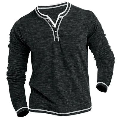 Lukas | Men's long-sleeved shirt with V-neck