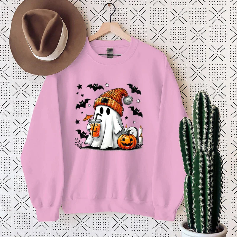 NovaWeen | Cosy Halloween sweatshirt with ghost print