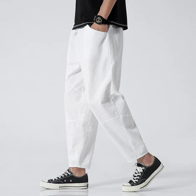 Urban cropped cotton trousers