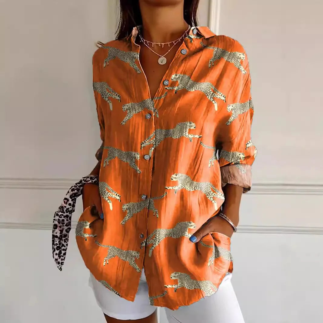 Natalie | Blouse with colourful pattern in a modern look