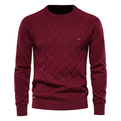 Leon | Timeless jumper for men with diamond pattern