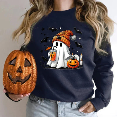 NovaWeen | Cosy Halloween sweatshirt with ghost print