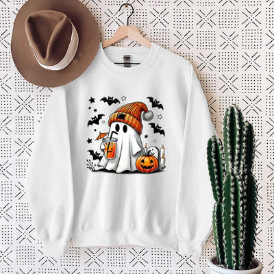 NovaWeen | Cosy Halloween sweatshirt with ghost print