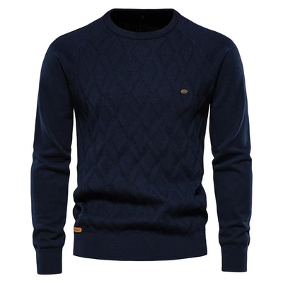 Leon | Timeless jumper for men with diamond pattern