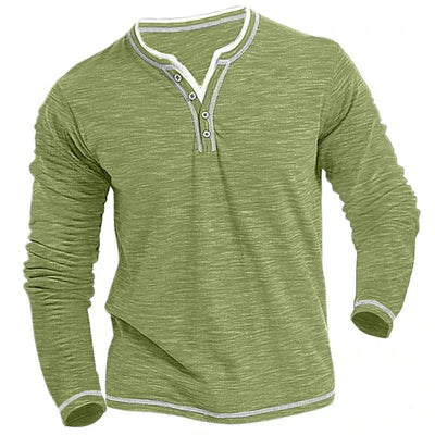 Lukas | Men's long-sleeved shirt with V-neck