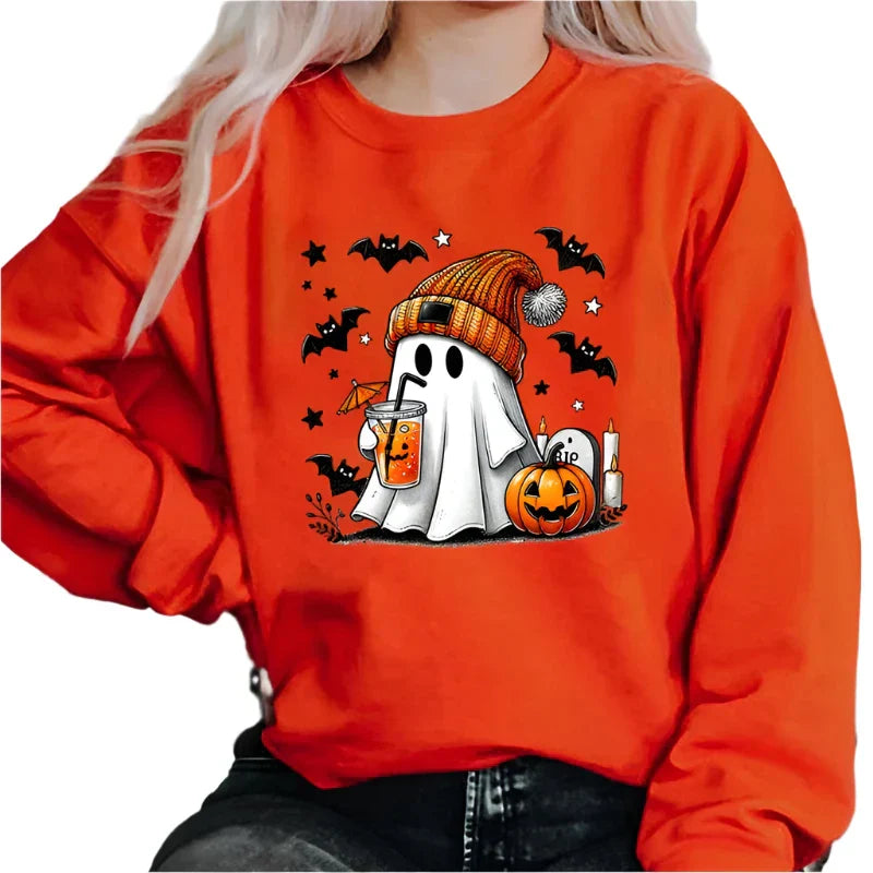 NovaWeen | Cosy Halloween sweatshirt with ghost print