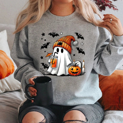 NovaWeen | Cosy Halloween sweatshirt with ghost print
