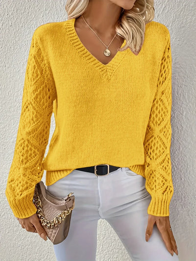 Le Clair | Casual knitted jumper with V-neckline