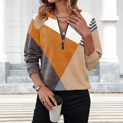 Mara | Casual women's jumper with modern graphic design