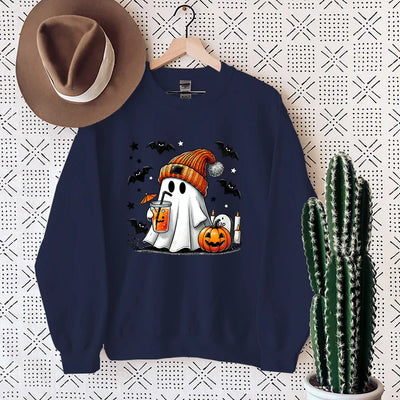 NovaWeen | Cosy Halloween sweatshirt with ghost print