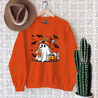 NovaWeen | Cosy Halloween sweatshirt with ghost print