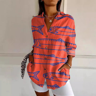 Natalie | Blouse with colourful pattern in a modern look