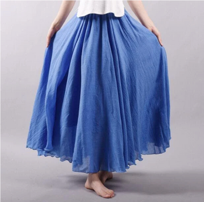 Ellery | Long breathable skirt in pure linen