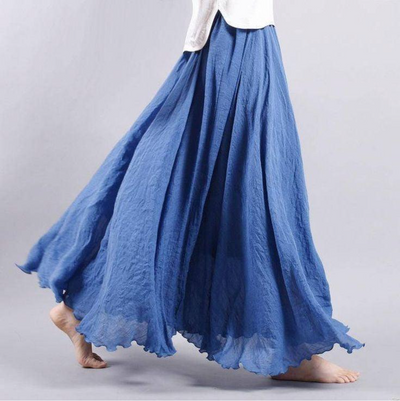 Ellery | Long breathable skirt in pure linen