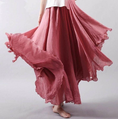 Ellery | Long breathable skirt in pure linen