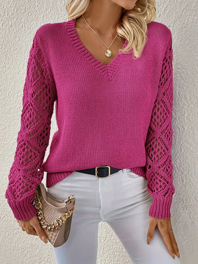 Le Clair | Casual knitted jumper with V-neckline