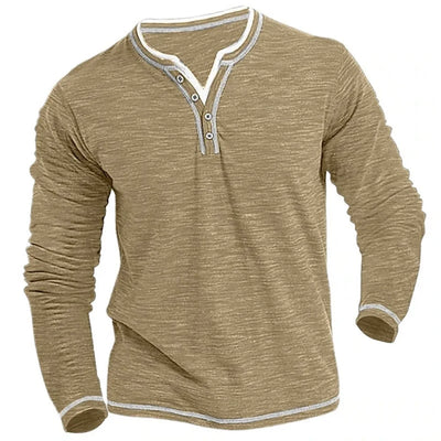Lukas | Men's long-sleeved shirt with V-neck