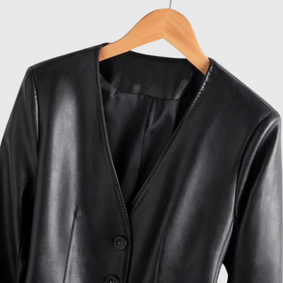 Elena | Iconic leather jacket with a modern design