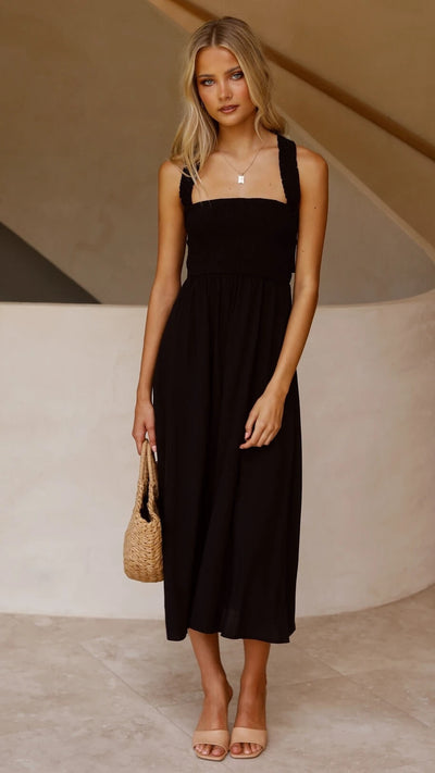 Leda | Elegant flowing maxi dress for women