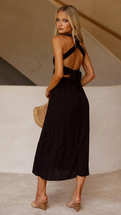 Leda | Elegant flowing maxi dress for women