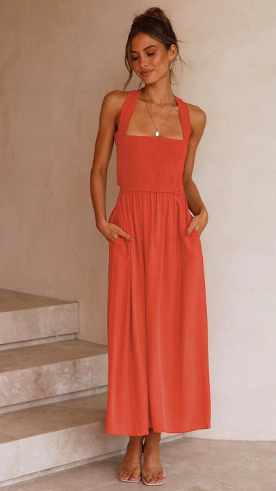 Leda | Elegant flowing maxi dress for women