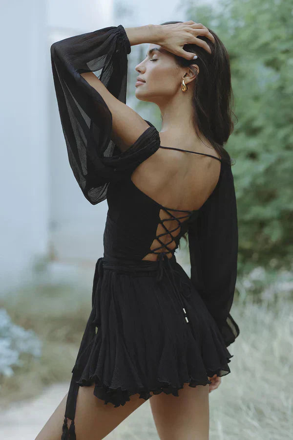 Alina | Feminine mini dress with balloon sleeves
