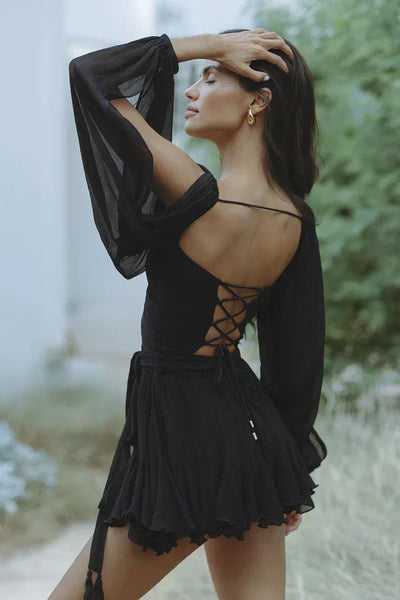 Alina | Feminine mini dress with balloon sleeves