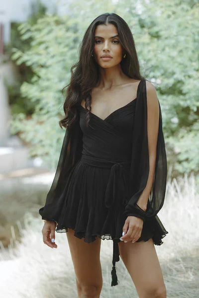 Alina | Feminine mini dress with balloon sleeves