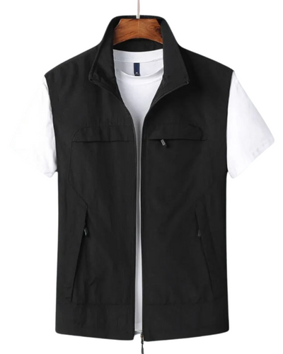 Lennart | Utility zip-up gilet in a modern style