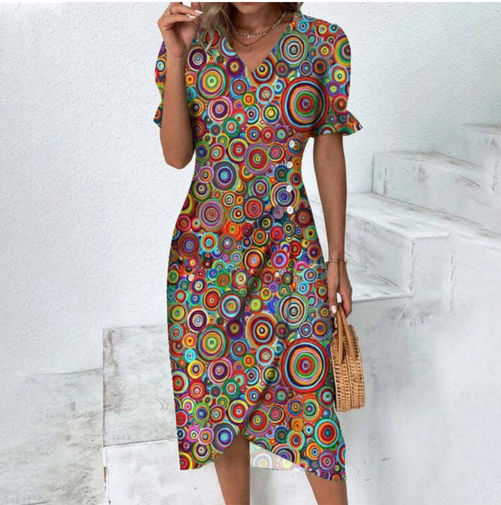 Daya | Fine dress with buttons