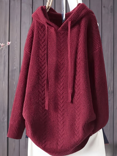 Sophia | Casual knitted hoodie with long sleeves