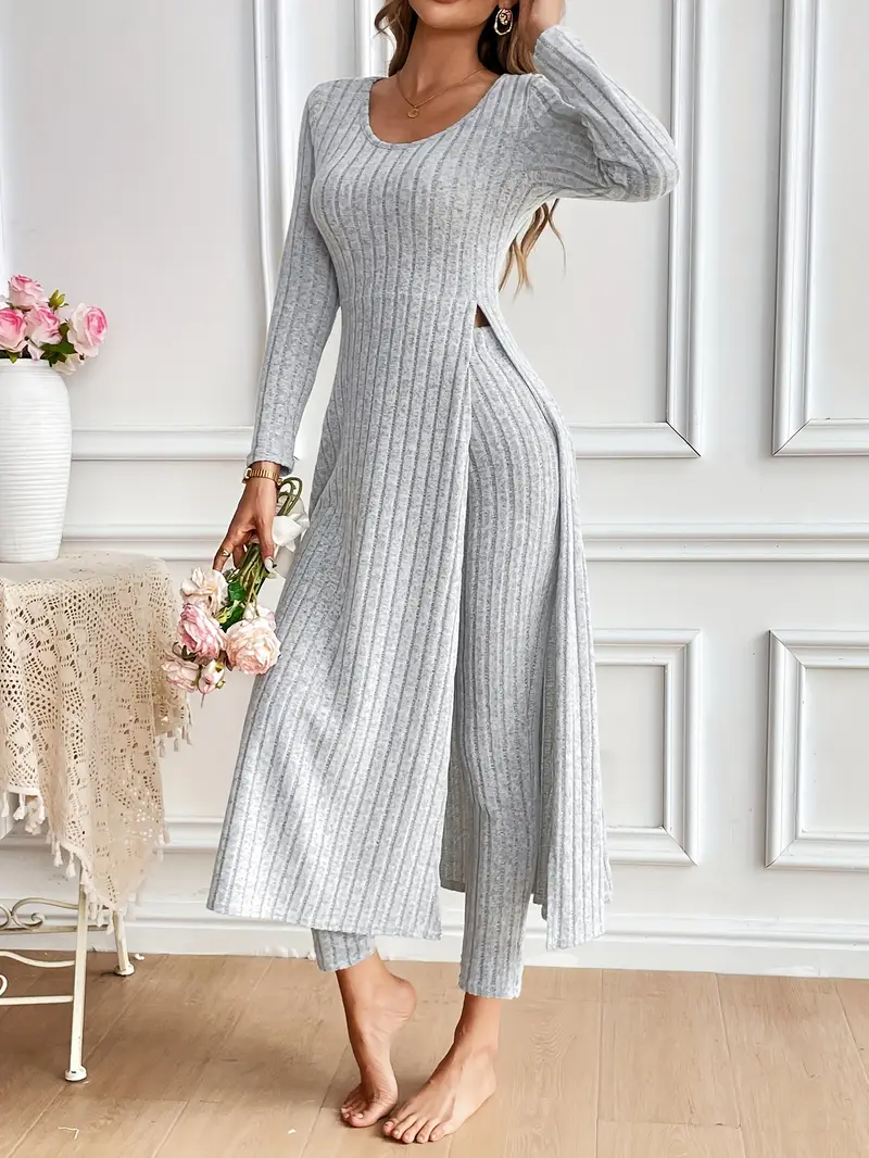 Clara | Elegant ribbed two-piece women's set