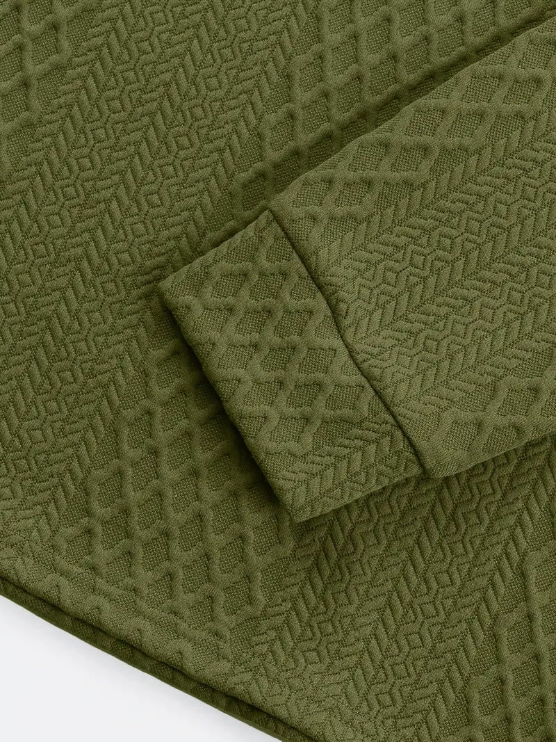 Nicolas | Fine T-shirt with textured jacquard collar