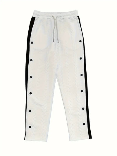 Kiana | Casual knit trousers with button accents on the sides