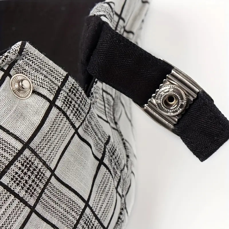 Zared | Adjustable vintage beret with check pattern