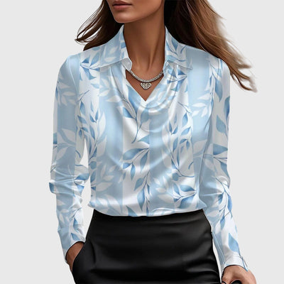 Isabella | Luxurious blouse with pleated neckline