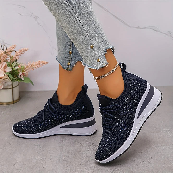 Elena | Orthopaedic trainers with rhinestones