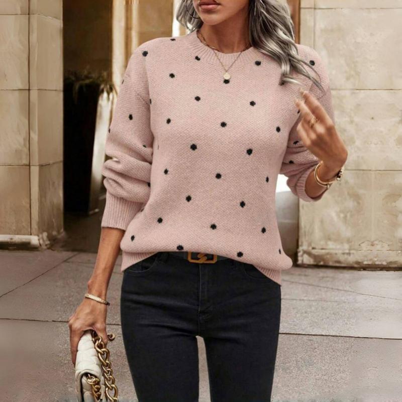 Clara | Stylish knitted jumper with a modern dot pattern