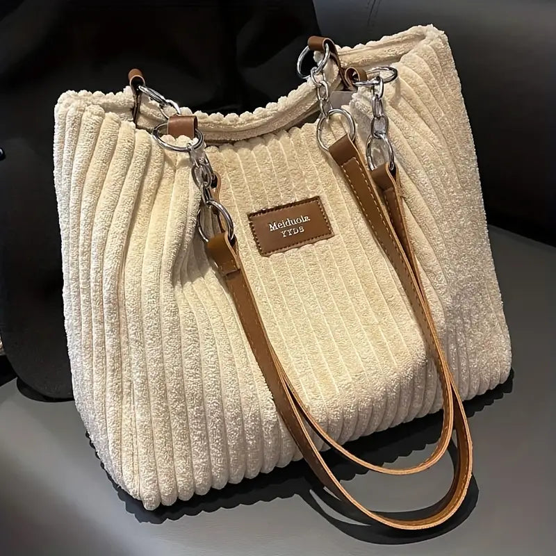 Olivia | Luxury corduroy everyday tote bag