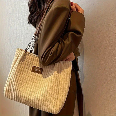 Olivia | Luxury corduroy everyday tote bag